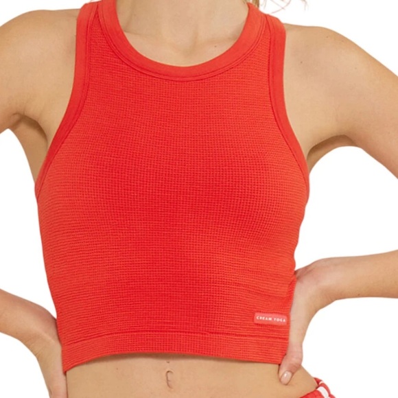 Tops - Cream yoga orange bralette women One Size